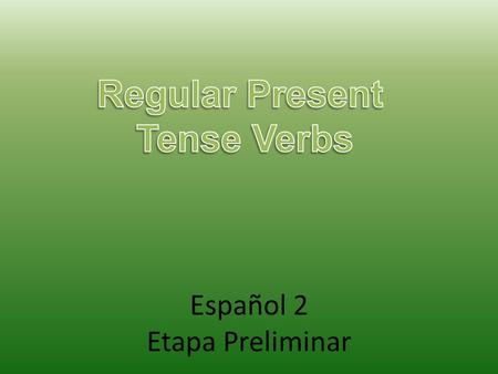 Español 2 Etapa Preliminar