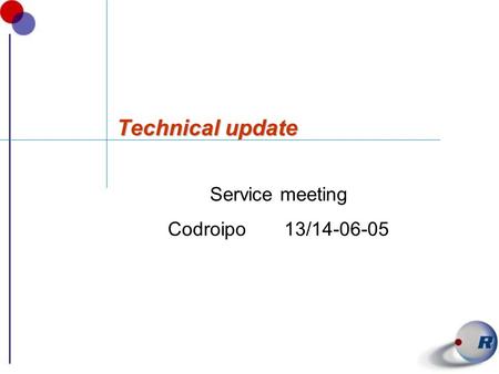 Service meeting Codroipo 13/