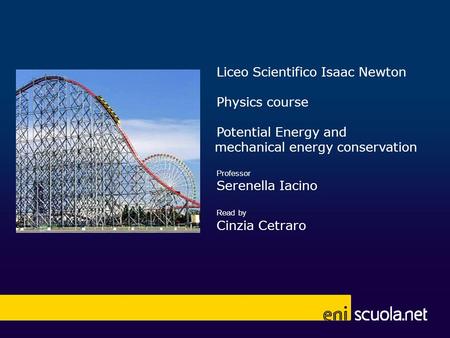 Liceo Scientifico Isaac Newton Physics course