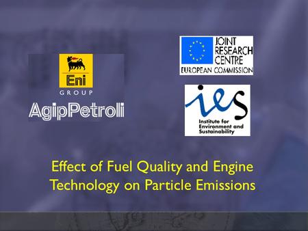 Effect of Fuel Quality and Engine Technology on Particle Emissions