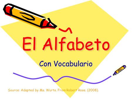 El Alfabeto Con Vocabulario