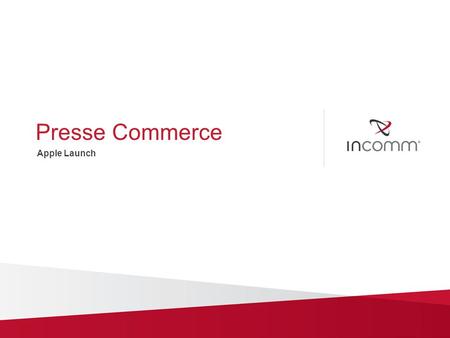 Presse Commerce Apple Launch. Overview Confidential and Proprietary 2 Presse Commerce is a privately owned company committed to the sales of printed products.