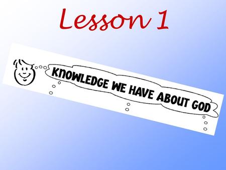 Lesson 1.