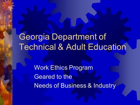 Georgia Department of Technical & Adult Education