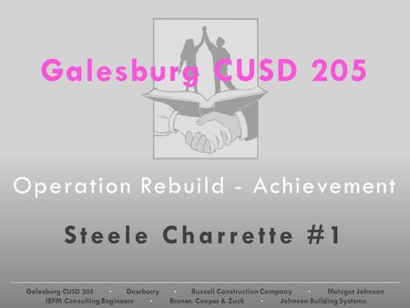 Galesburg C USD 205 · Dewberry · Russell Construction Company · Metzger Johnson IEFM Consulting Engineers · Bruner, Cooper & Zuck · Johnson Building Systems.