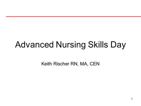 Advanced Nursing Skills Day