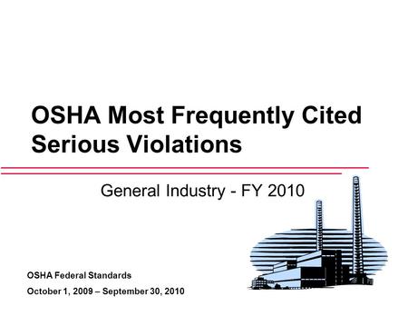 OSHA Most Frequently Cited Serious Violations