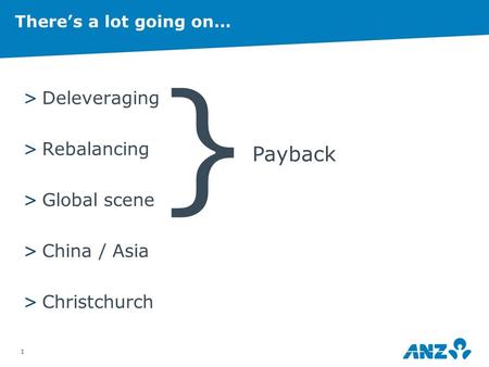 The Economic Outlook Cameron Bagrie Chief Economist September 2012.