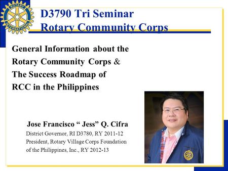 D3790 Tri Seminar Rotary Community Corps