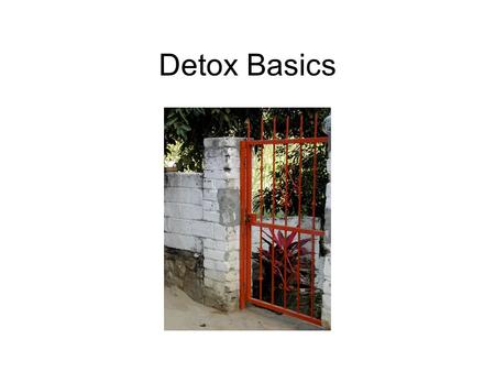 Detox Basics.