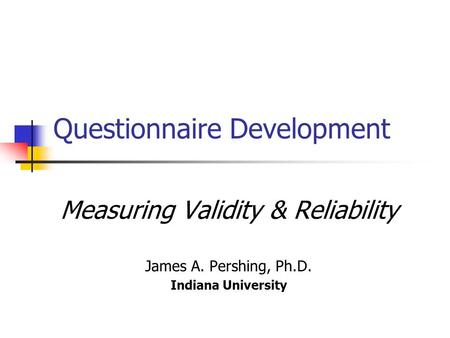 Questionnaire Development