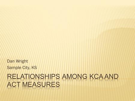 Dan Wright Sample City, KS. Common waiver component for several Kansas districts. Common Core & Smarter Balance emphasis on college/career readiness.