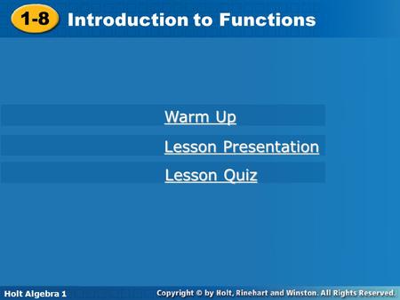 Introduction to Functions