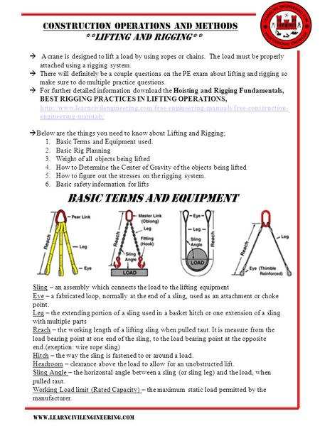 Basic terms and equipment