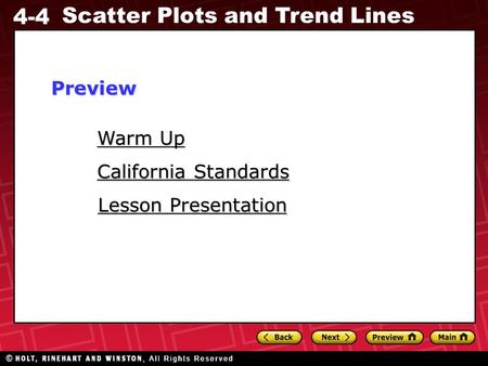 Preview Warm Up California Standards Lesson Presentation.