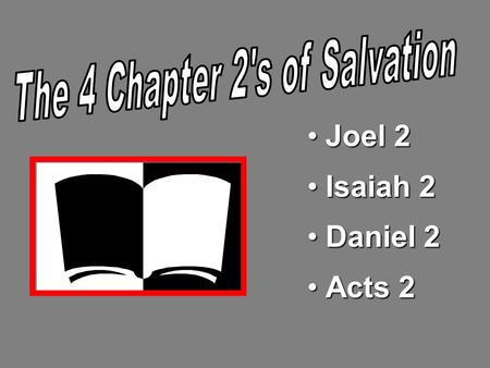 The 4 Chapter 2's of Salvation