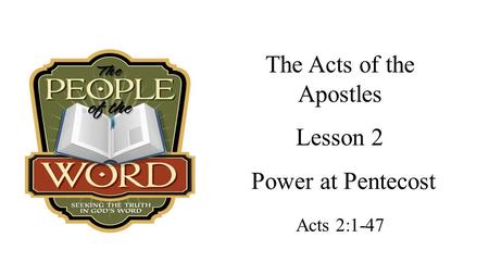 The Acts of the Apostles