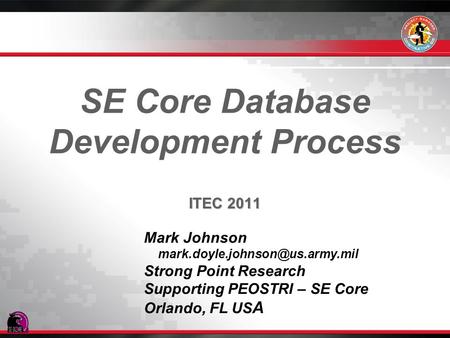 SE Core Database Development Process