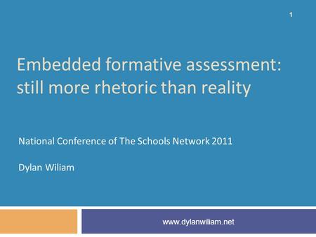 Embedded formative assessment: still more rhetoric than reality