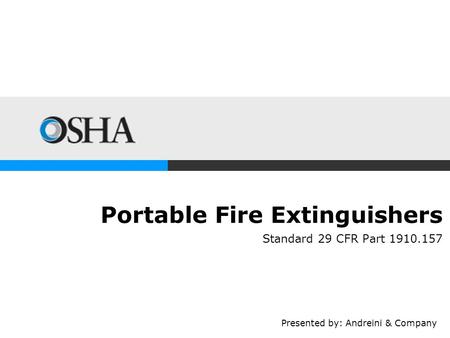 Portable Fire Extinguishers