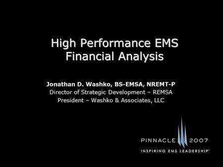 High Performance EMS Financial Analysis