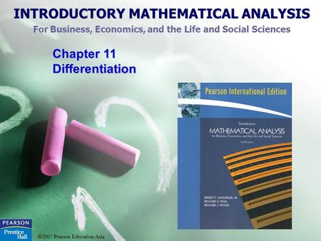 Chapter 11 Differentiation.