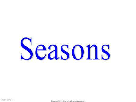 Seasons handout.