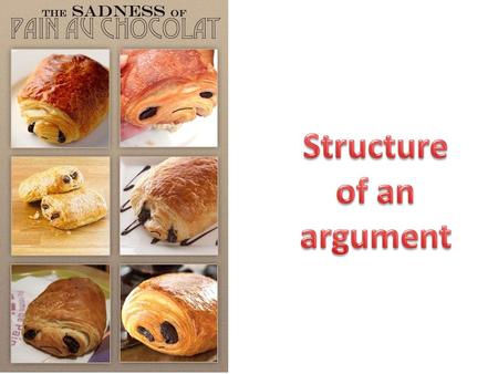 List of terms used: argument introduction development conclusion illustrative anecdote point of view signposts links questions expectations premise explanations.