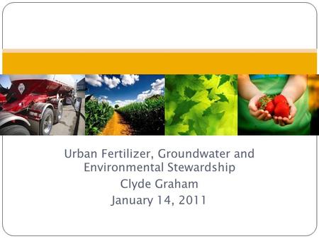 Urban Fertilizer, Groundwater and Environmental Stewardship