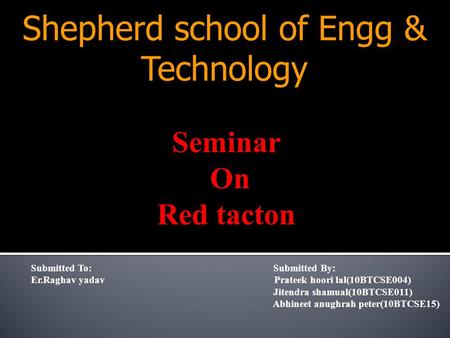 Shepherd school of Engg &