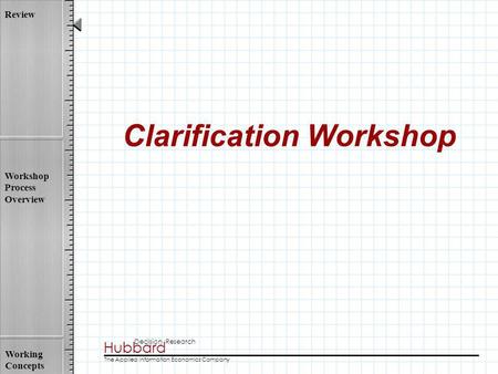 Clarification Workshop