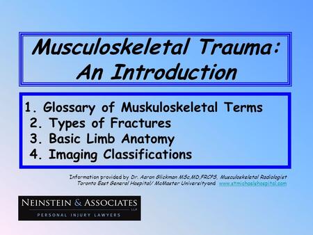 Musculoskeletal Trauma: An Introduction