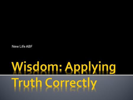 New Life ABF. How do we get it? Where does it come from? What does it look like? Hw do we do it? Can we give it to others? How important is it? How do.