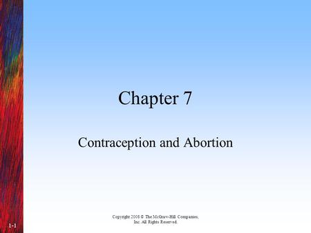 Contraception and Abortion