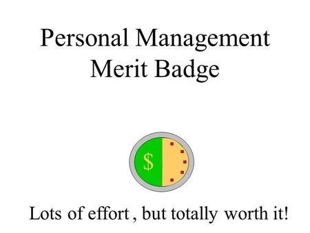 Personal Management Merit Badge