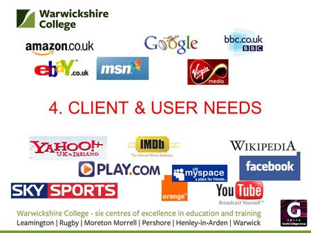 4. CLIENT & USER NEEDS.