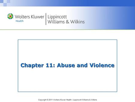 Chapter 11: Abuse and Violence