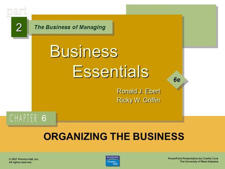 ORGANIZING THE BUSINESS