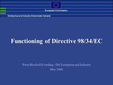 Functioning of Directive 98/34/EC