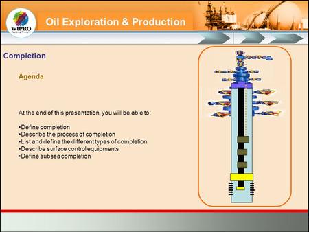 Completion Agenda At the end of this presentation, you will be able to: Define completion Describe the process of completion List and define the different.