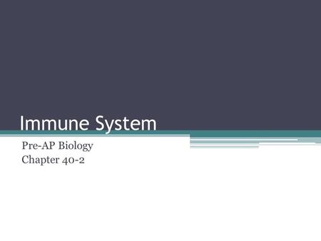 Pre-AP Biology Chapter 40-2