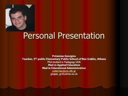 Personal Presentation