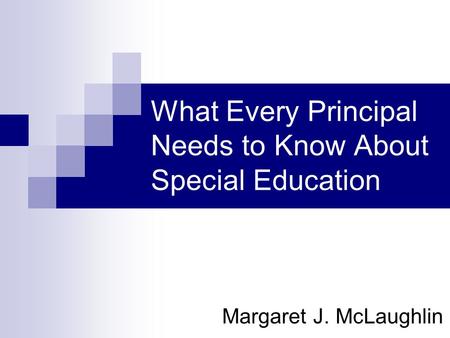 What Every Principal Needs to Know About Special Education