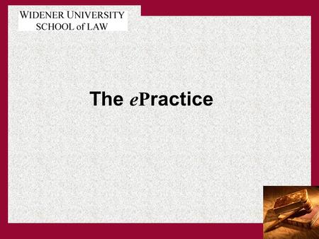 The ePractice. Yesterday 1900s Word Processing about 30 words per minute.