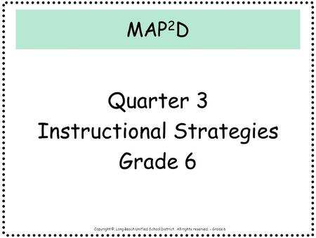 Instructional Strategies