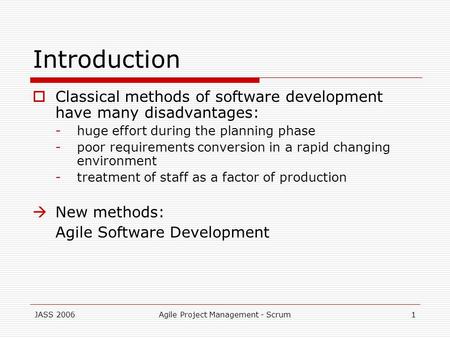 Agile Project Management - Scrum