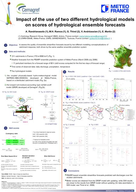 A. Randrianasolo (1), M.H. Ramos (1), G. Thirel (2), V. Andréassian (1), E. Martin (2) (1) Hydrology Research Group, Cemagref HBAN, Antony, France (contact: