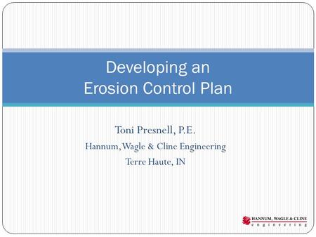 Developing an Erosion Control Plan