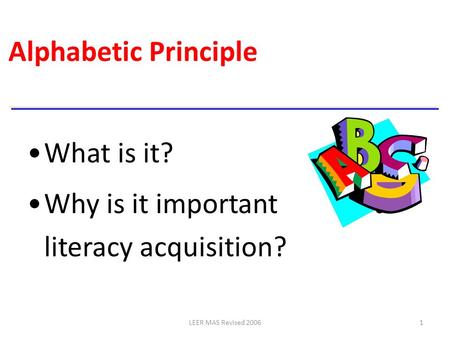 Why is it important to literacy acquisition?