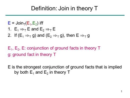 Join Algorithms for the Theory of Uninterpreted Functions Sumit Gulwani Ashish Tiwari George Necula UC-Berkeley SRI UC-Berkeley.